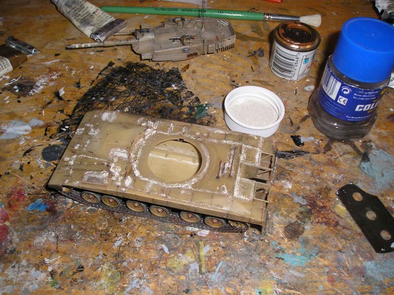 Merkava Mk. III - aplikace pigmentu